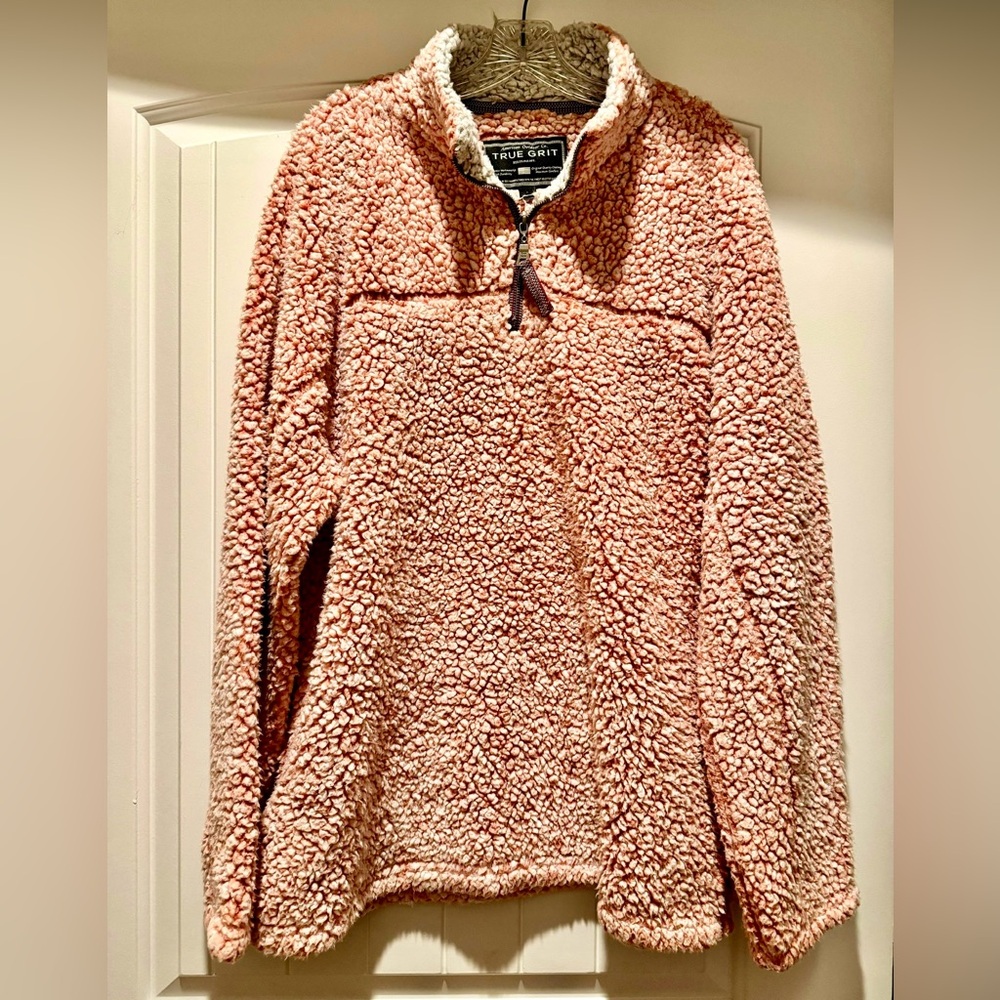 True Grit Orange Sherpa Pullover